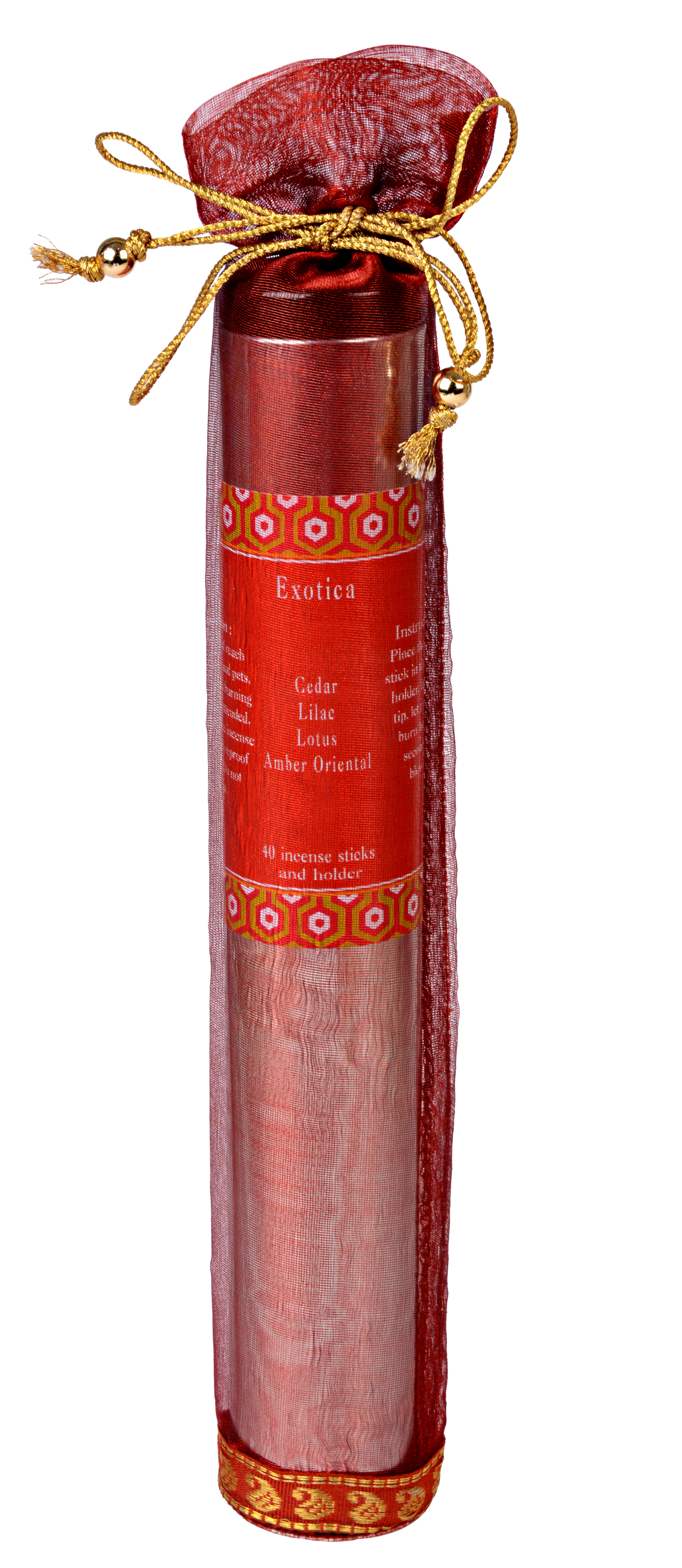 Exotica-40 Incense Sticks Tin Can in a Decorative Tissue Bag  (A-1027/E)